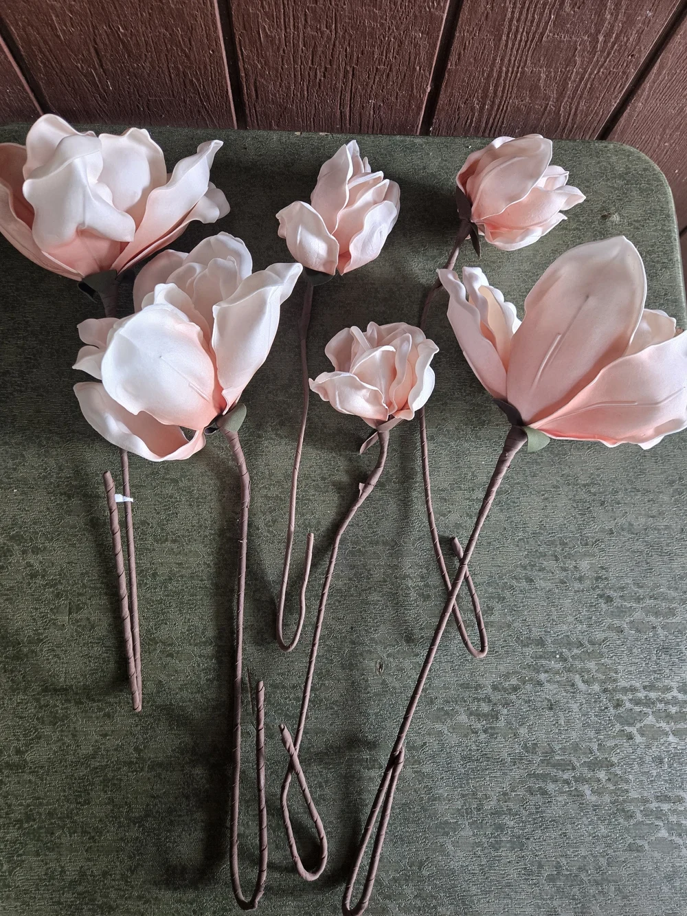 Soft Pink Magnolia Stem Set of 6